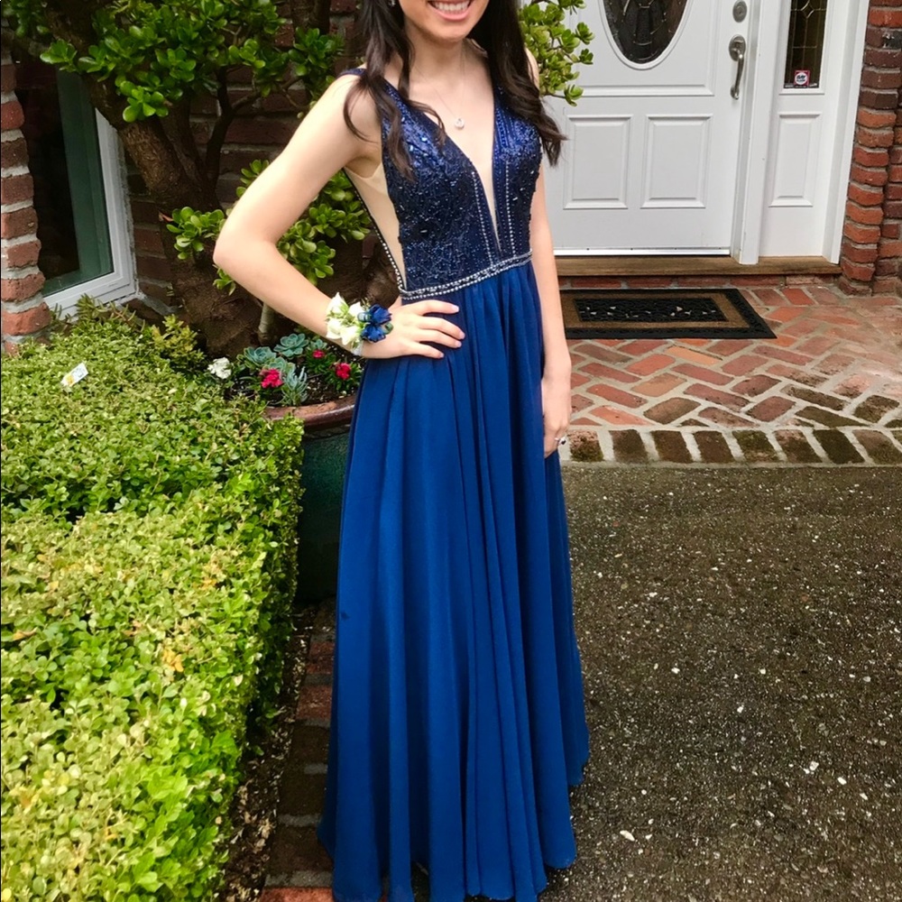 Navy Blue Prom Dress